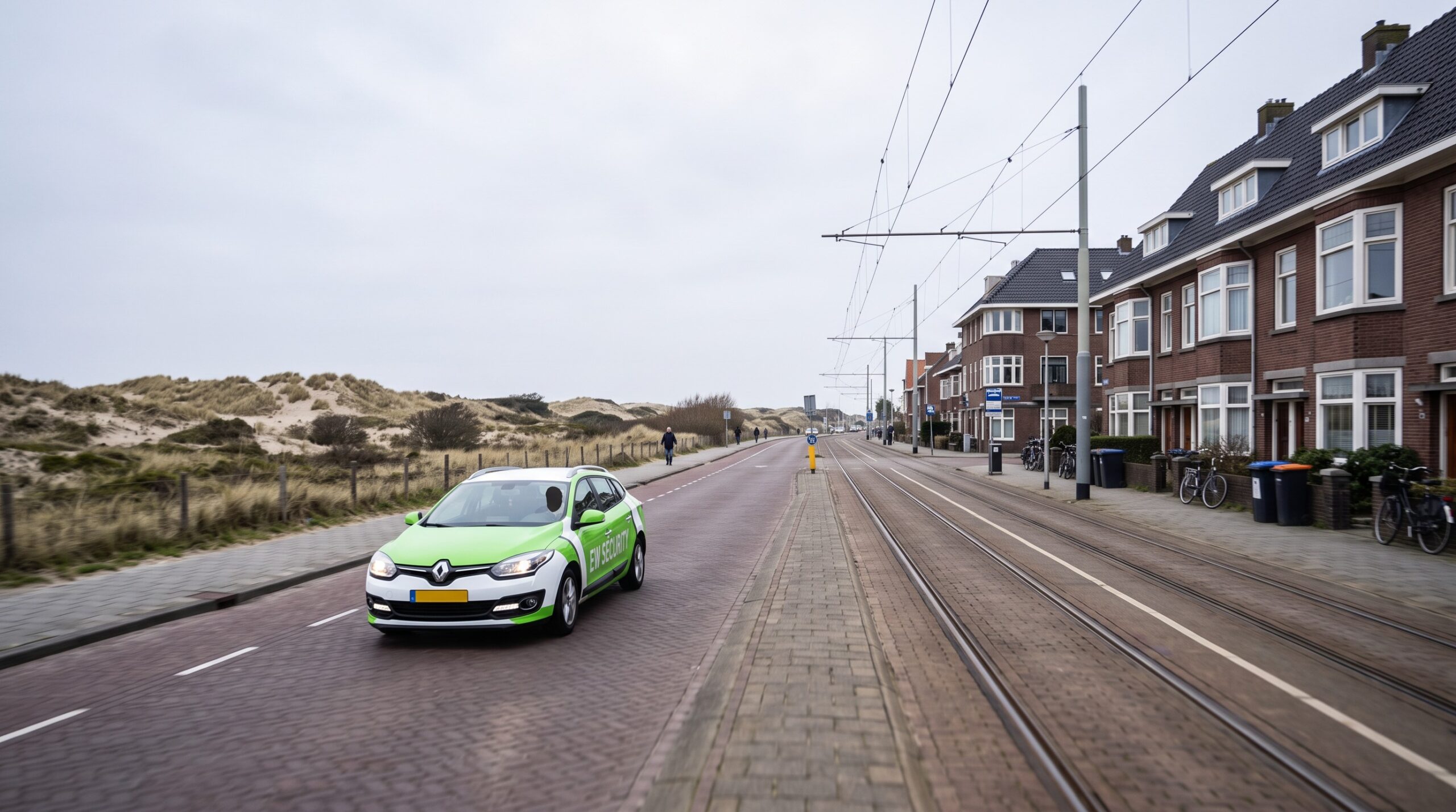AI-beeld van EW Security: straat aan de rand van Den Haag
